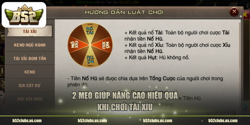 2 mẹo giúp nâng cao hiệu quả khi chơi Tài Xỉu