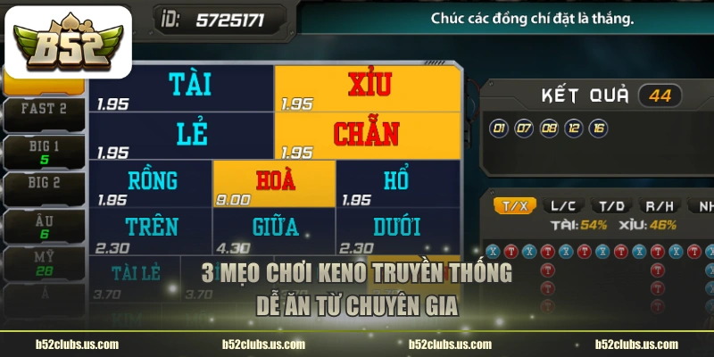 3 mẹo chơi Keno truyền thống dễ ăn từ chuyên gia