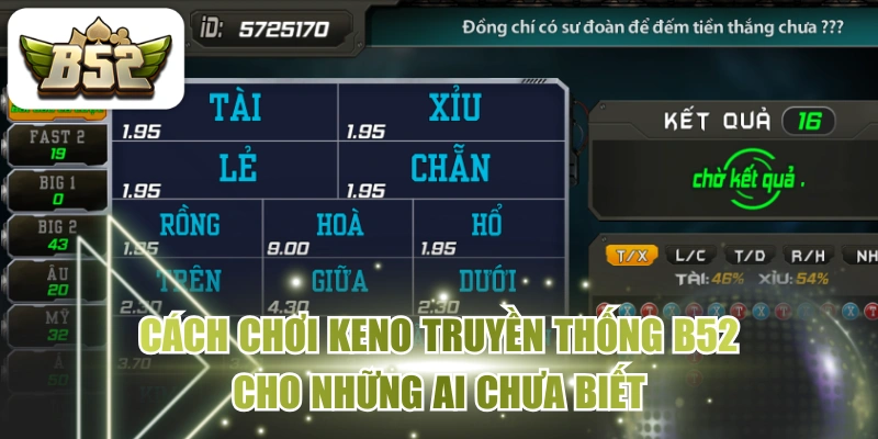 Cách Chơi Keno Truyền Thống B52 Cho Những Ai Chưa Biết