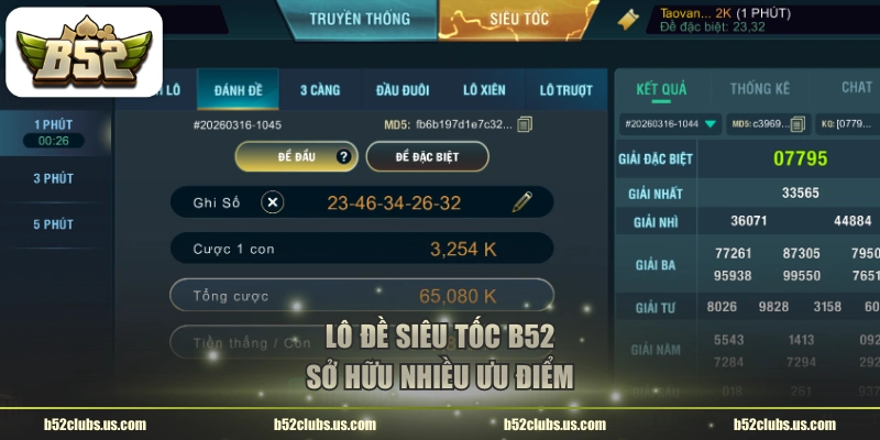 Lô đề siêu tốc B52 sở hữu nhiều ưu điểm